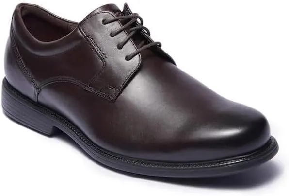 Rockport Men's Charles Road Plain Toe Oxford, Dark Brown, 9.5 Wide