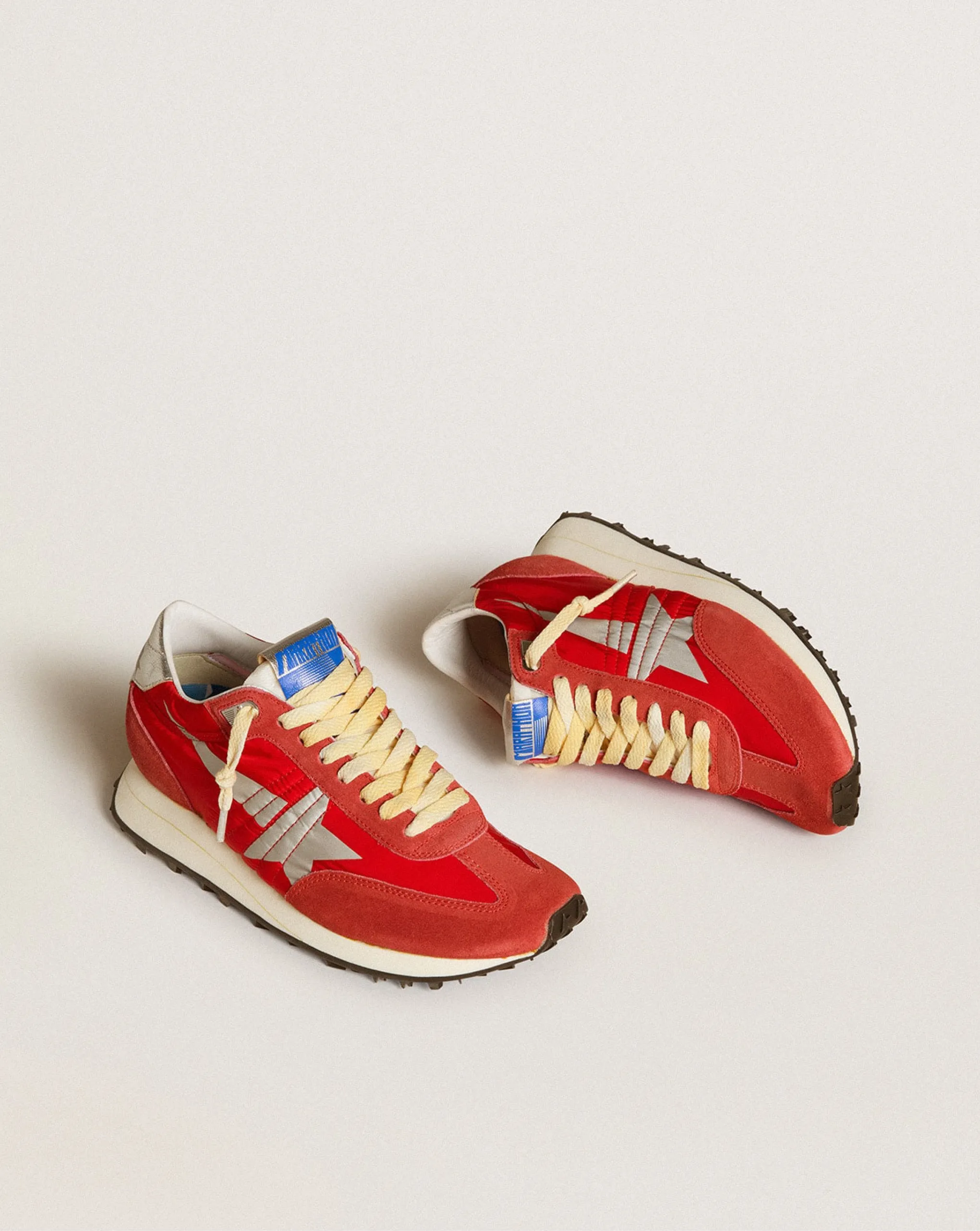 Running Marathon Red Silver