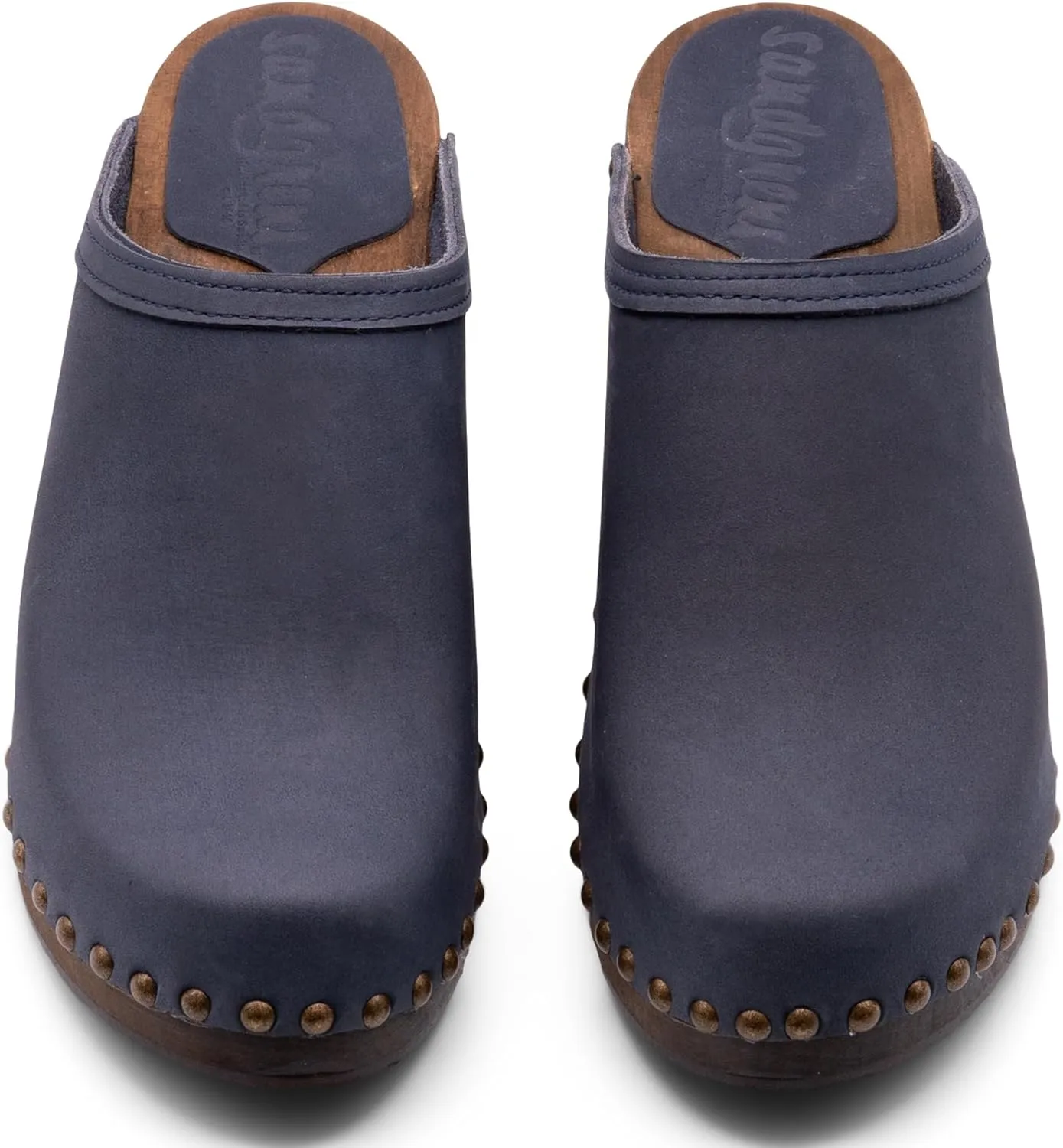 Sandgrens Handmade Swedish Wood Clogs for Women, High Heel Mule | Rome