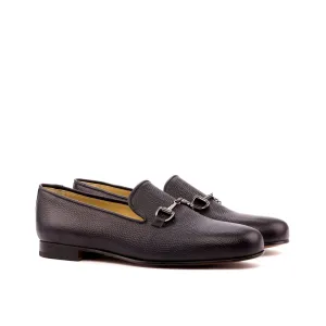 Santiago Slipper in Black Box Calf