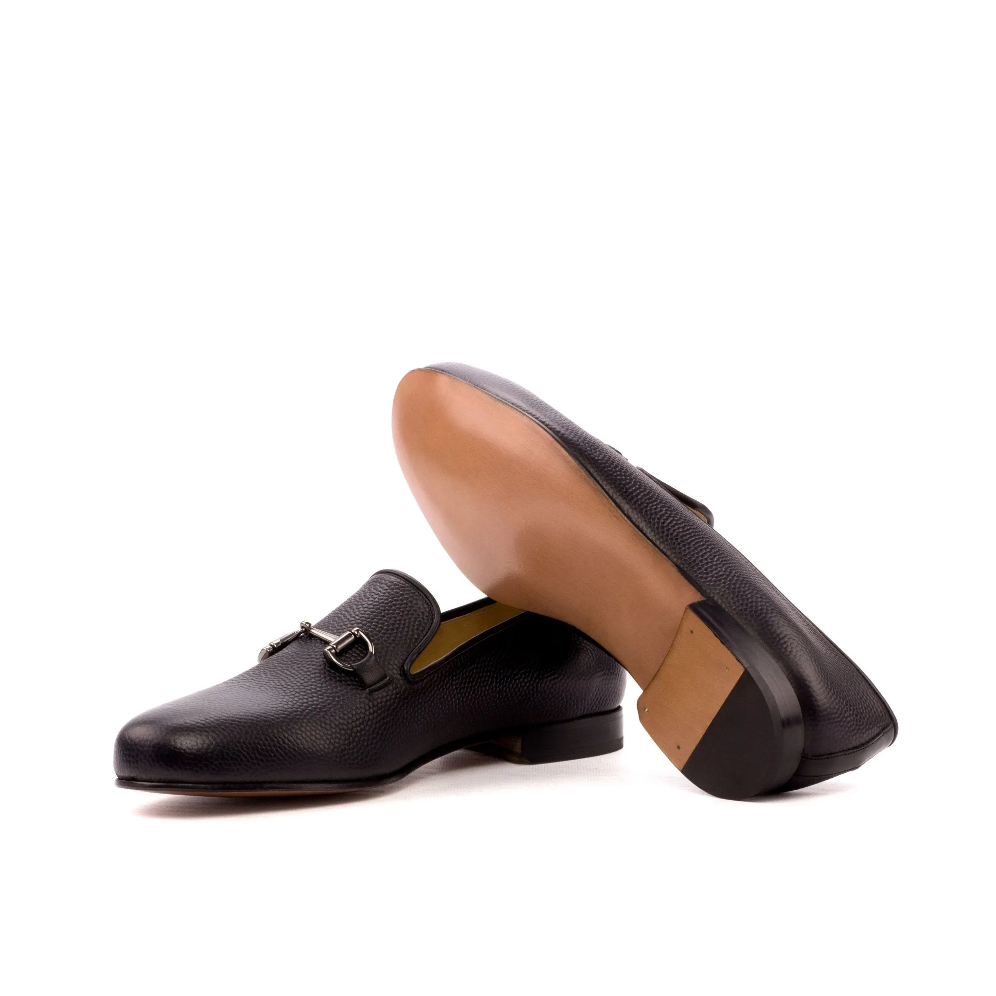 Santiago Slipper in Black Box Calf