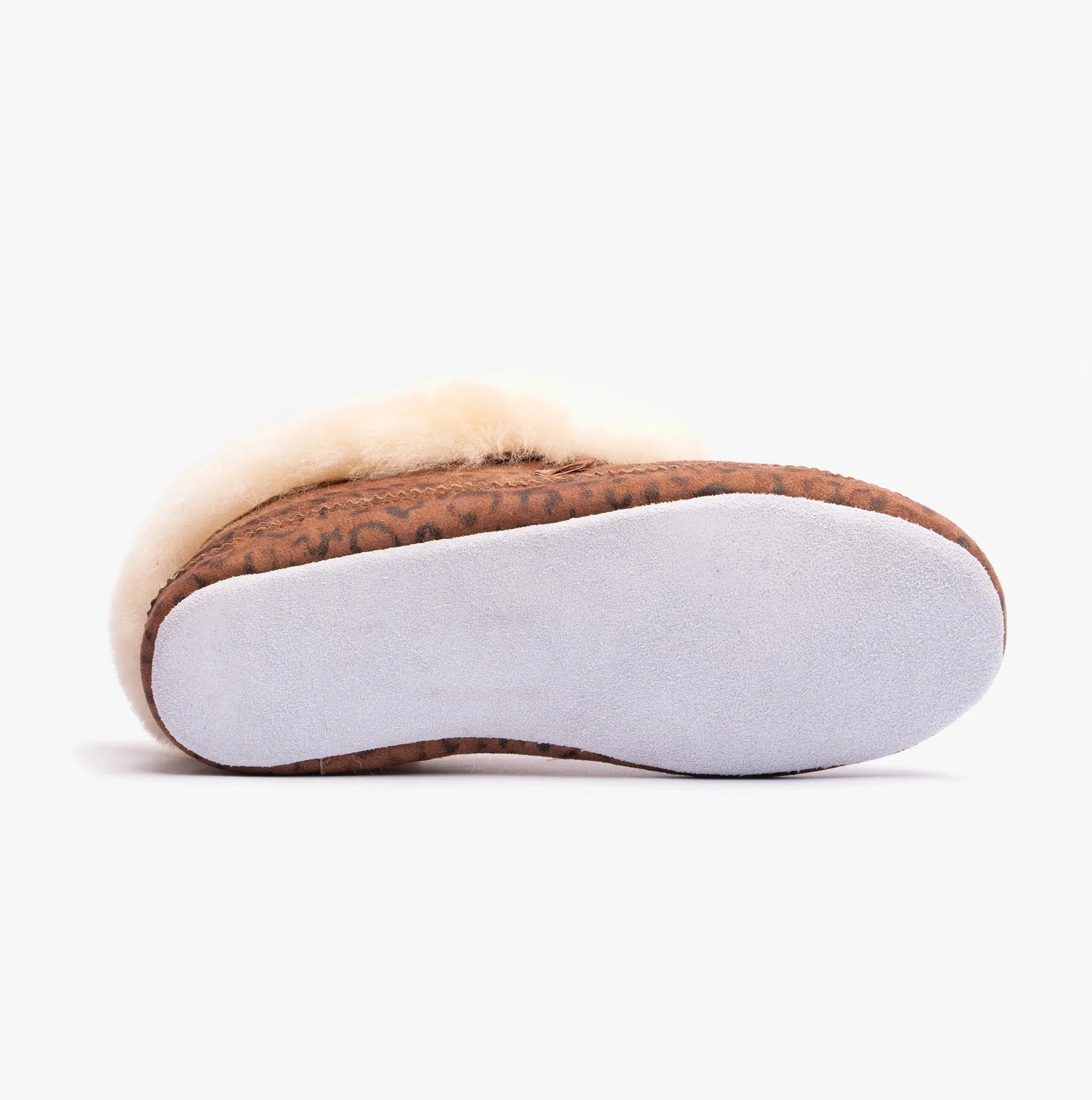Shepherd of Sweden Emmy Sheepskin Slippers Boots Chestnut/Leopard