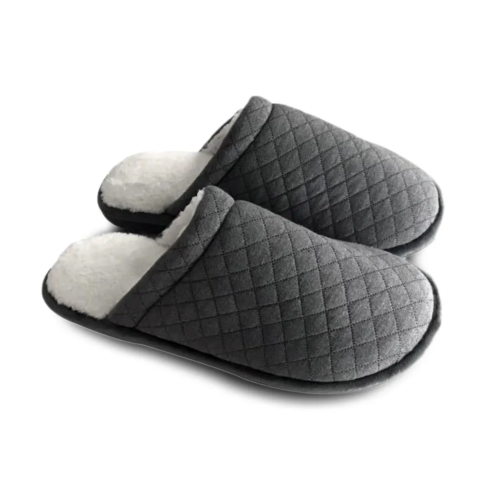 Sherpa House Slippers w/Memory Foam