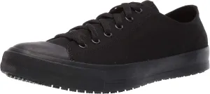 Shoes for Crews Delray, Men's, Women's, Unisex Canvas Work Shoes, Slip Resistant, Water Resistant, Black, Men's 12 / Women's 13.5 Wide