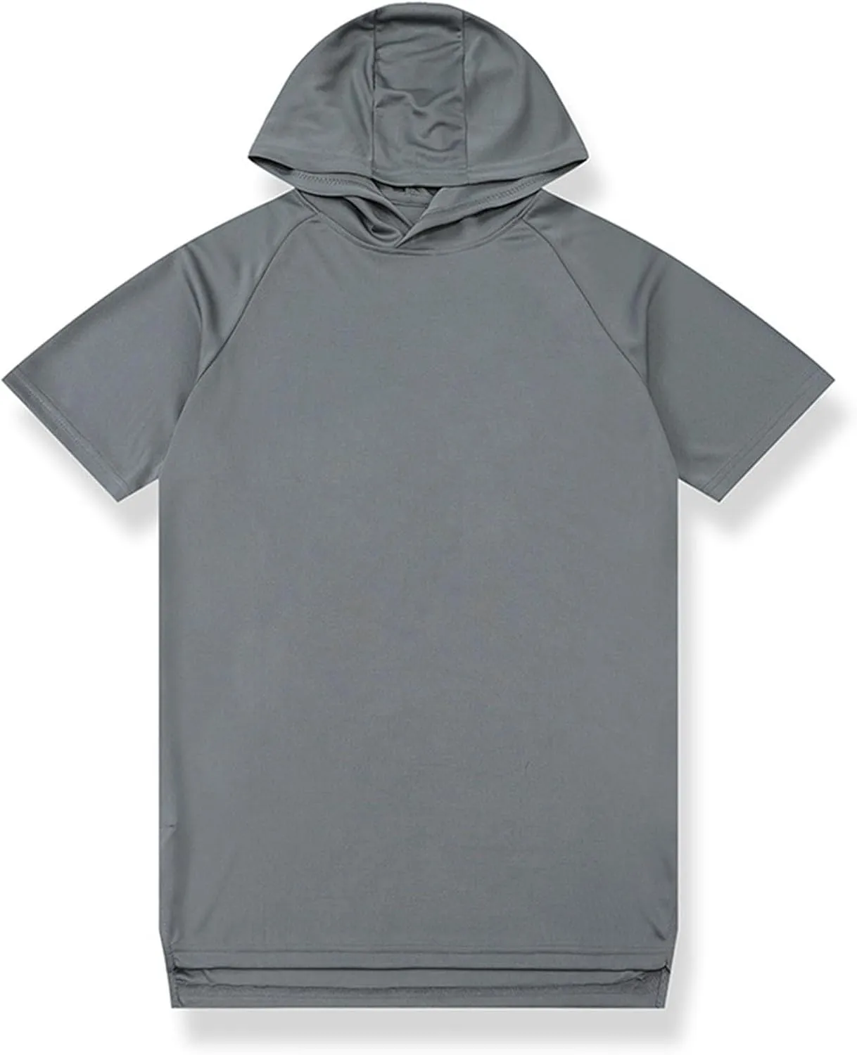 Short Sleeve Hoodies for Men Loose Fit Workout Quick Dry Moisture Wicking Mesh Athletic Lightweight Hooded T-Shirt Plain