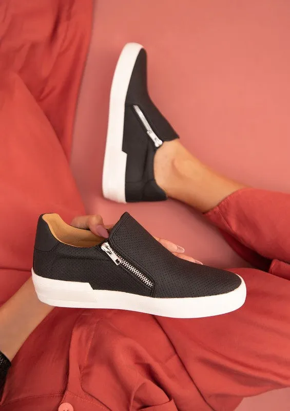 Side Zip Detail Casual Sneakers