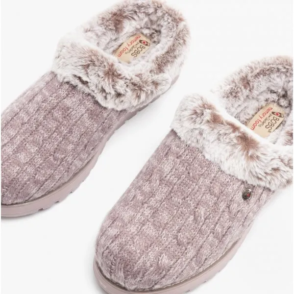 Skechers 31204/MVE KEEPSAKES ICE ANGEL Womens Mule Slippers Mauve