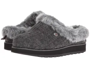 Skechers Women's Charcoal KEEPSAKES - ICE ANGEL Slippers (WIDE)