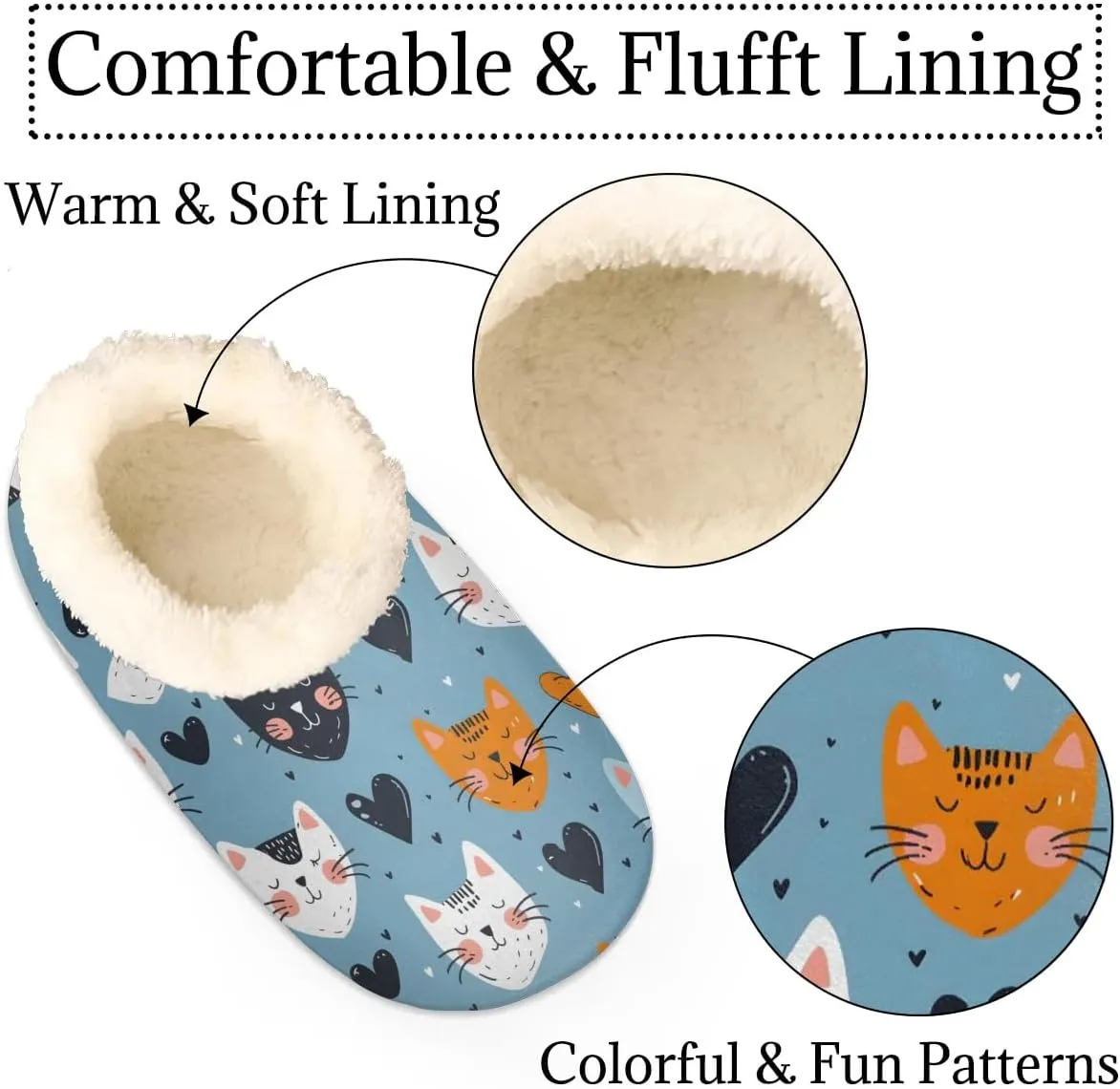 Slipper for Women Men, Fuzzy Memory Foam House Slippers Soft Cozy Warm Closed Back Slippers Lightweight Non-Slip Home Shoes Indoor Slippers