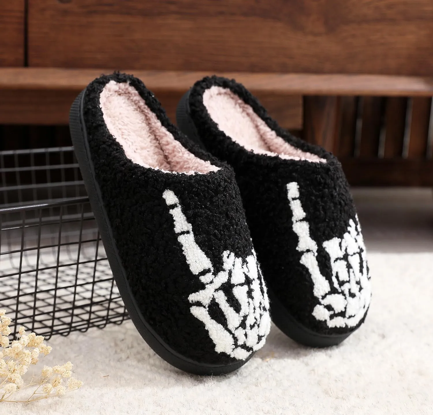 Slippers for Women Men Fuzzy Memory Foam Slipper Fluffy Winter Soft Warm Slip On House Shoes