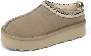 SMajong Women Platform Slippers Mini Snow Boots Thickened Flat Boot Fur Lined Shoes Home Slipper Winter Casual Shoes
