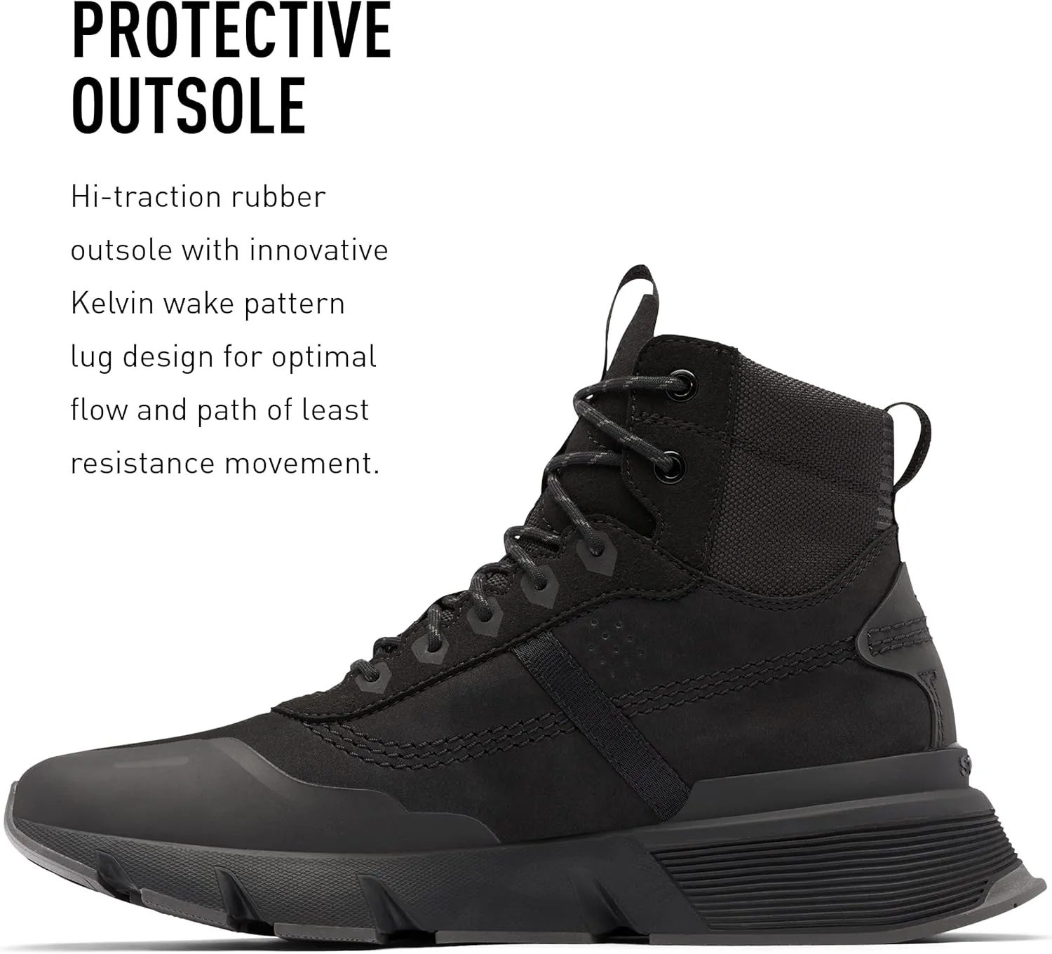 Sorel Men's Kinetic Rush MID WP Sneaker — Waterproof Suede Sneakers