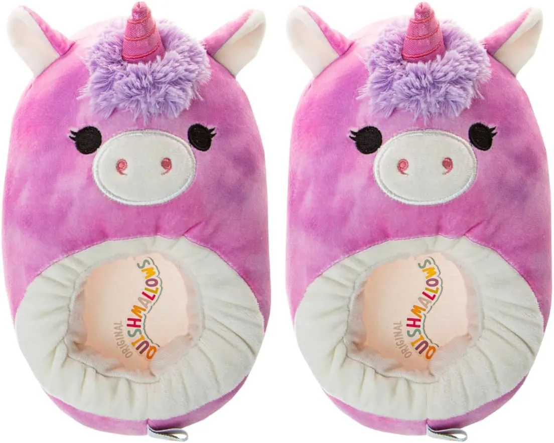Squishmallows Slippers Plush Lightweight Warm Comfort Soft Aline Slipper House Shoes for Kids and Adults (sizes 11-1 Little Kid / 2-5 Big Kid / 5-10 Adult)
