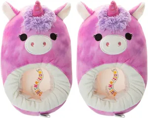 Squishmallows Slippers Plush Lightweight Warm Comfort Soft Aline Slipper House Shoes for Kids and Adults (sizes 11-1 Little Kid / 2-5 Big Kid / 5-10 Adult)