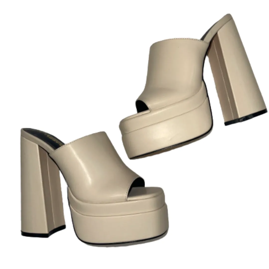 Stack-04 Chunky Mule Double Platform Heel