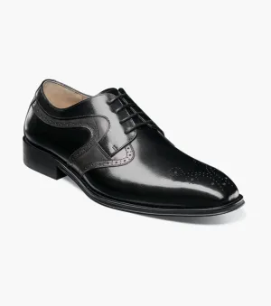Stacy Adams 25487 Palmer Plain Toe Plain Toe Medallion Oxford Black/Grey