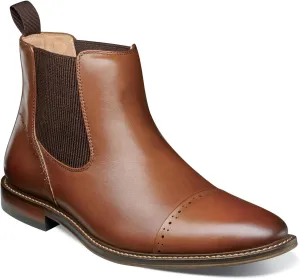 Stacy Adams Men's Maury Cap Toe Chelsea Boot, Chocolate, 10.5