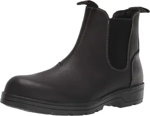 Steve Madden Men's Builder Water Resistant Chelsea Boot, Black Leather, 11.5 M US