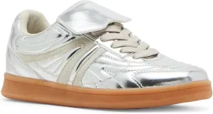 Steve Madden Women's Madrid Sneaker, Silver, 6