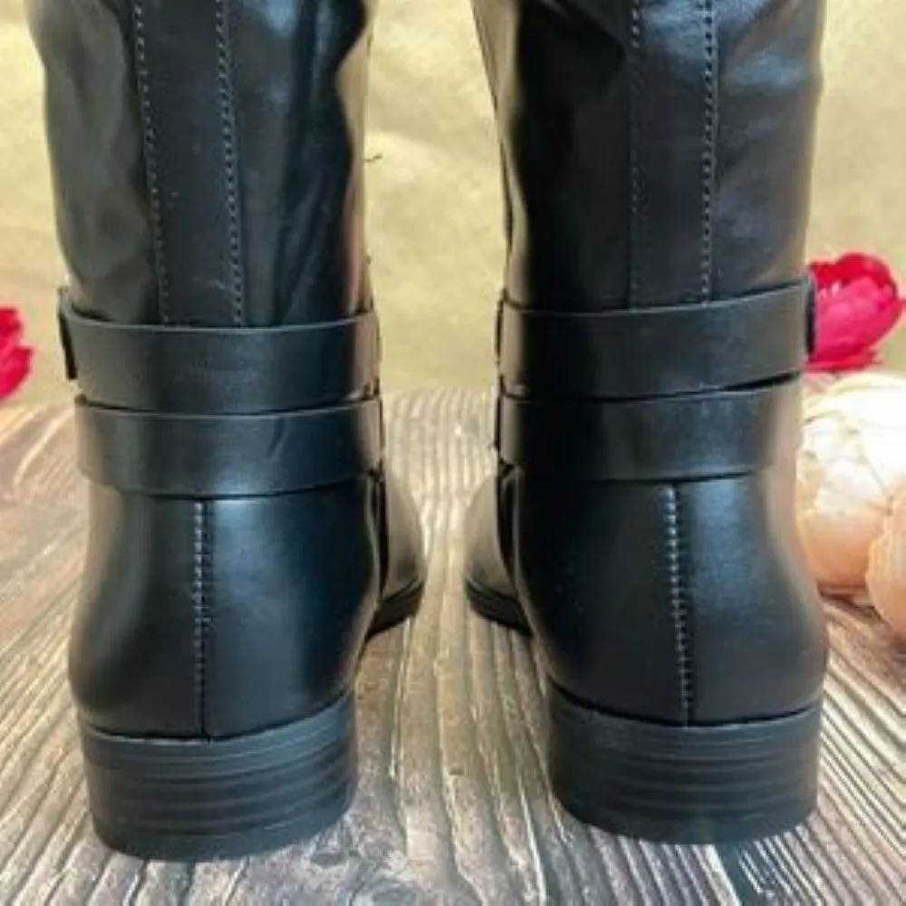 Style & Co. Black Manmade Boots 9M-WC