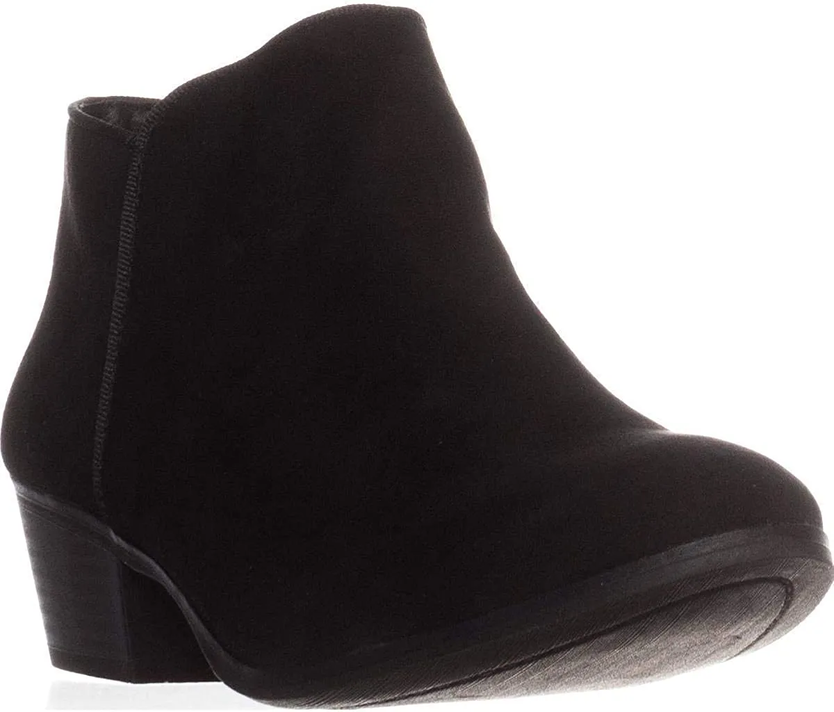 Style & Co. Womens Wileyy Fabric Almond Toe Ankle Fashion, Black, Size 5.5