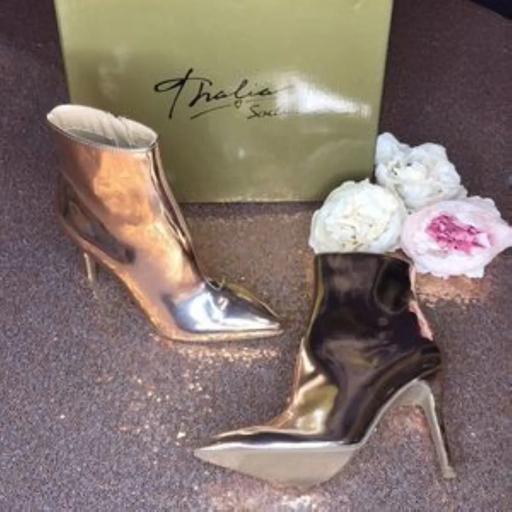 Thalia Sodi Rylie Pointed Toe Ankle Boots 7