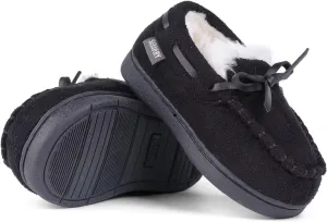 Toddler Kids' Moccasin House Shoe with Indoor Outdoor Memory Foam Sole Protection Slipper U722WLFX-0914