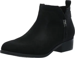 TOMS Women's Dahlia Ankle Boots, Low Heel – Dual Side Zipper Booties for Women