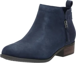 TOMS Women's Dahlia Ankle Boots, Low Heel – Dual Side Zipper Booties for Women