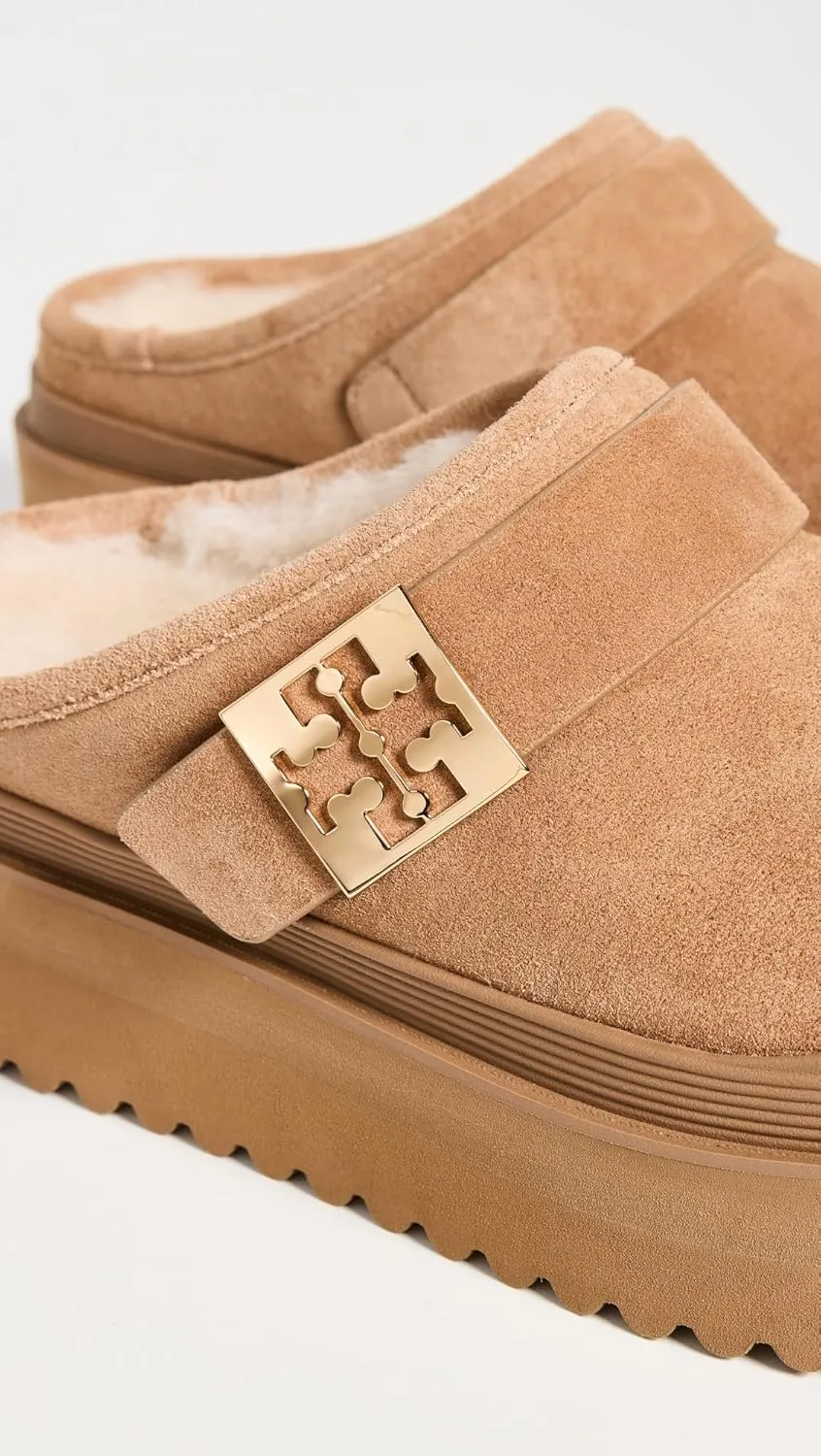 Tory Burch Women's Mellow Shearling Platform Mules