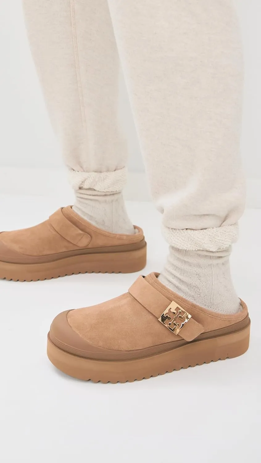 Tory Burch Women's Mellow Shearling Platform Mules