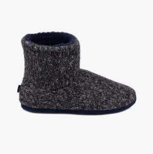 Totes Toasties RIB KNIT BOOT Slippers Mens Navy