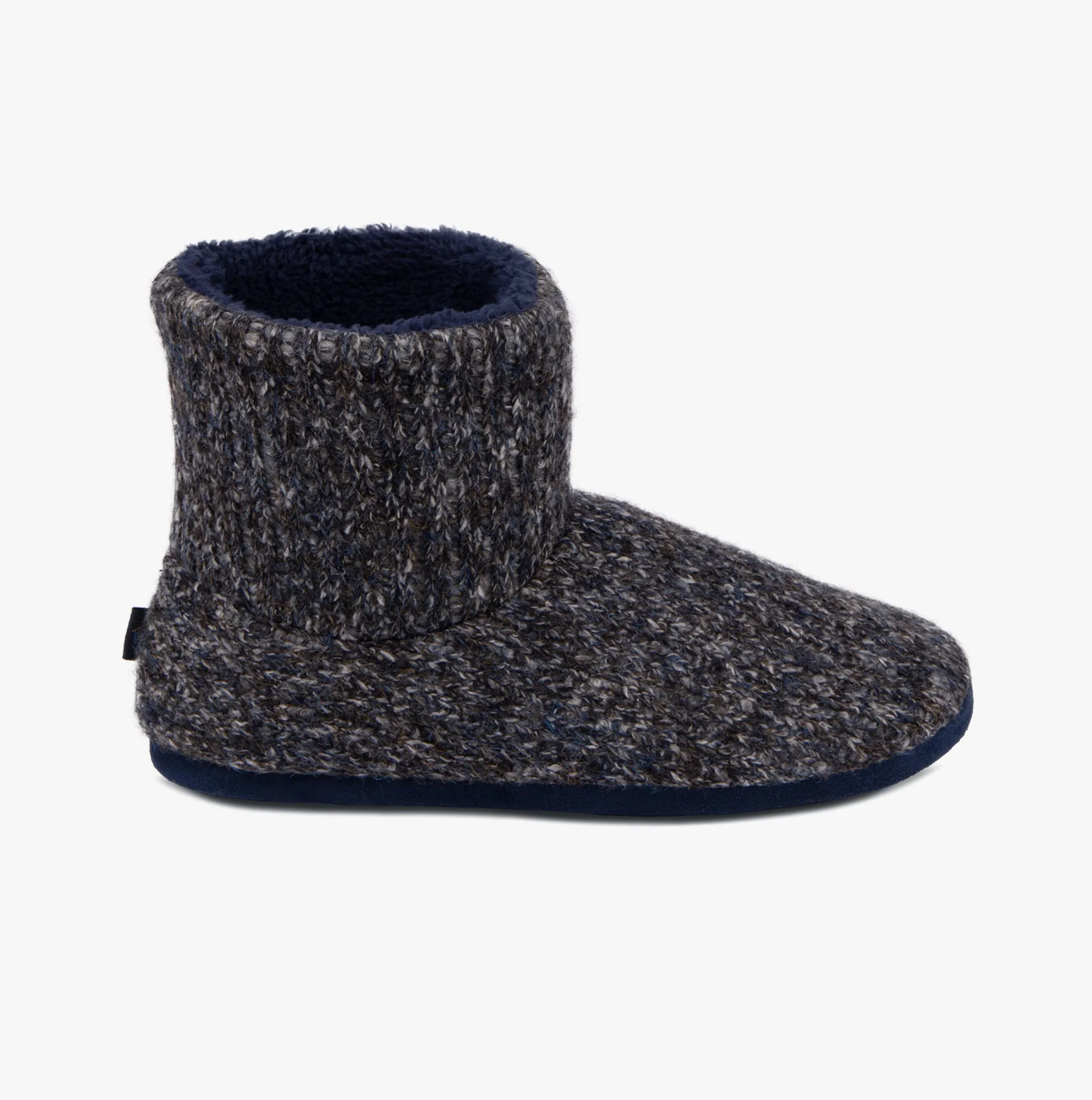 Totes Toasties RIB KNIT BOOT Slippers Mens Navy