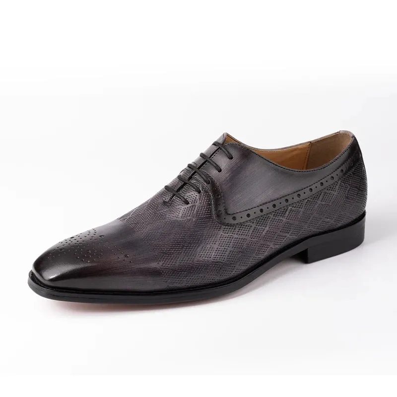 TREKHE | Men's Handmade Genuine Leather Classic Oxford Shoes - Formal Style