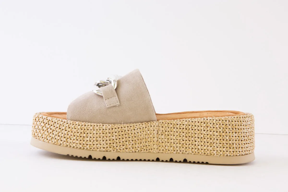 UNISA - CAPITAN PLATFORM FASHION MULE - BEIGE