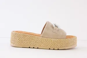 UNISA - CAPITAN PLATFORM FASHION MULE - BEIGE