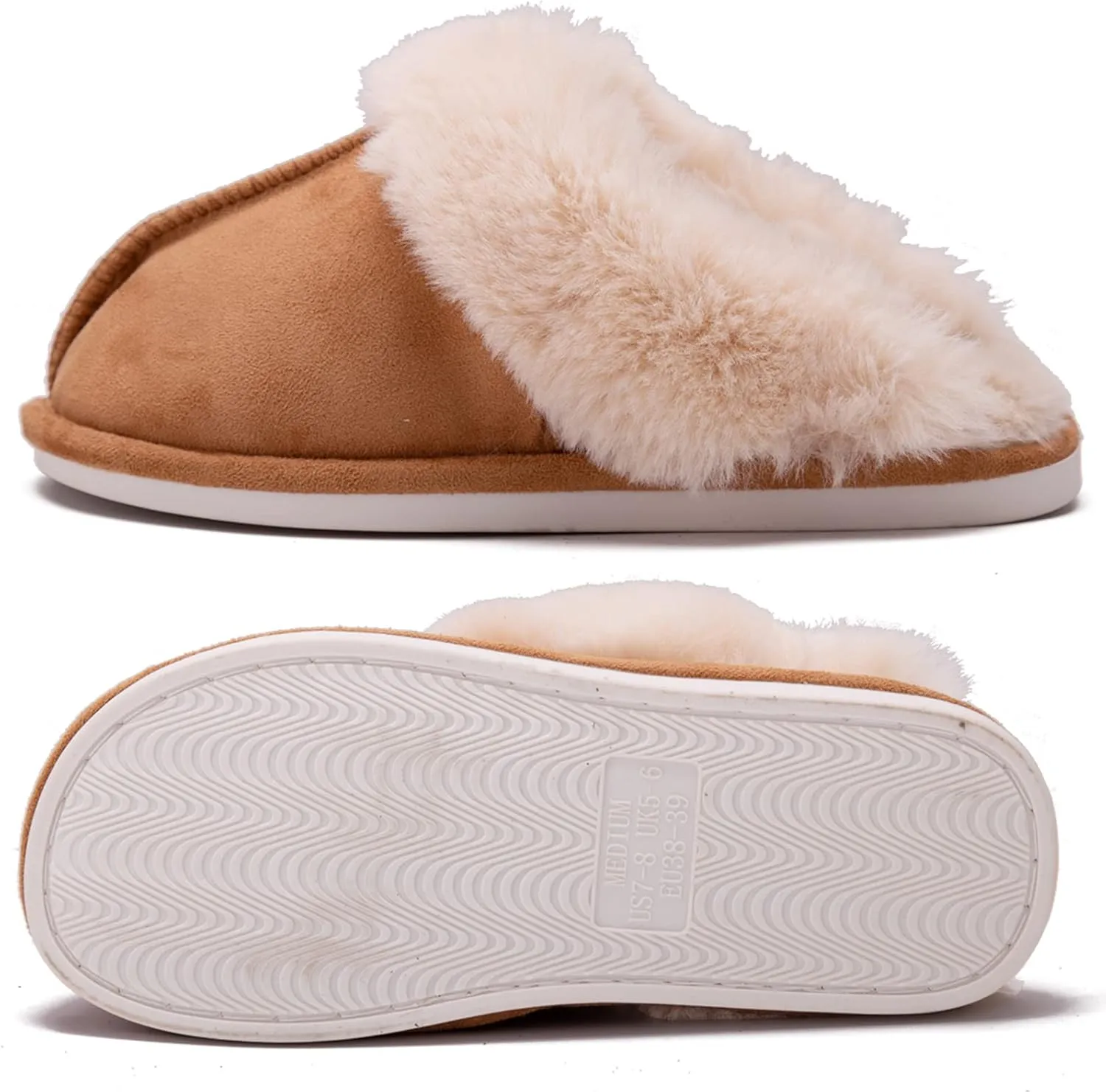 Unisex Men's and Women's Slipper Fluffy Soft Warm House Slippers Cozy Plush for Indoor Outdoor Winter Bedroom Shoes