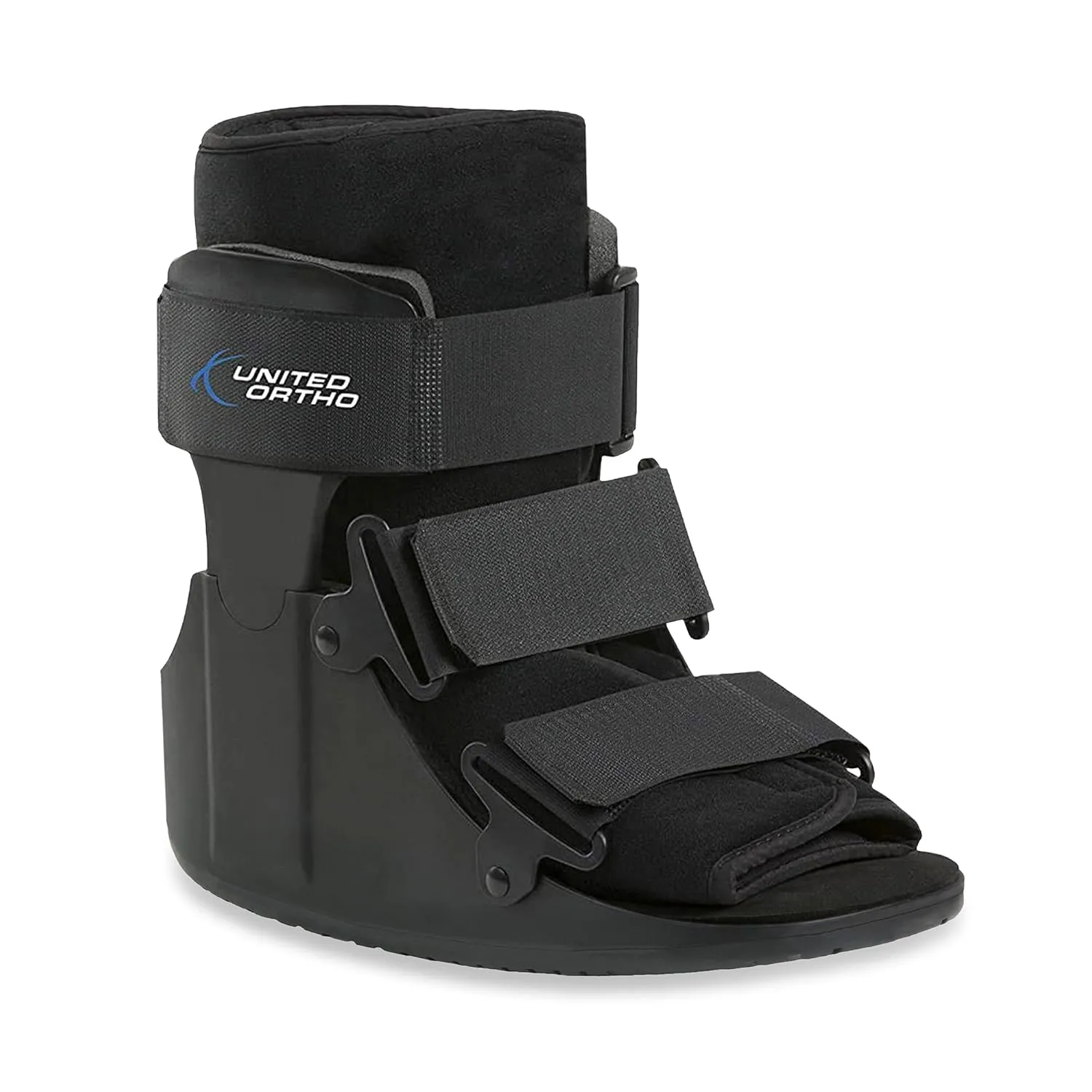 United Ortho Short Cam Walker Fracture Boot, Extra Large, Black