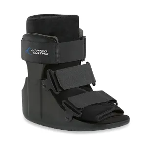 United Ortho Short Cam Walker Fracture Boot, Extra Large, Black
