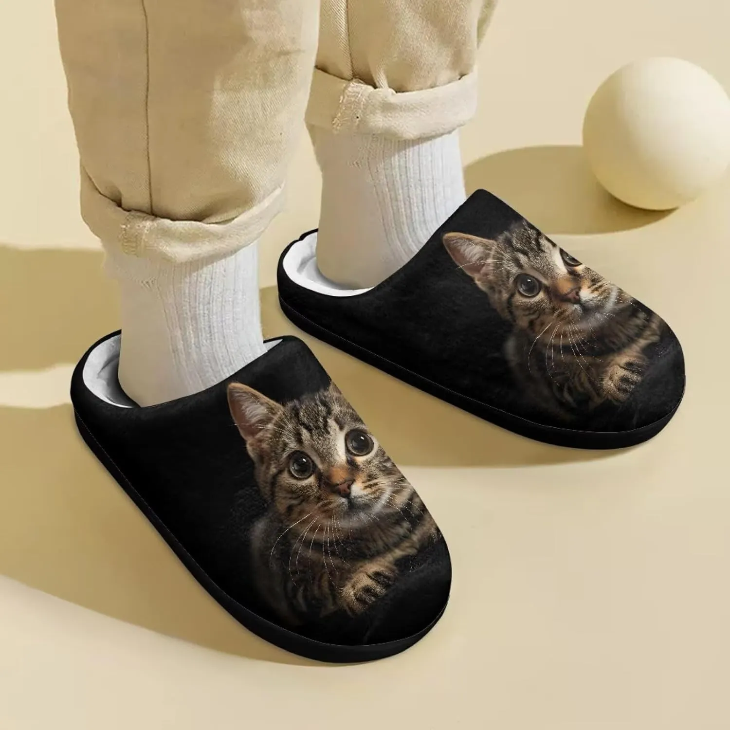 Veniyate Kids Fuzzy House Memory Foam Slippers Bedroom Shoes Cozy Indoor Slide for Boys Girls
