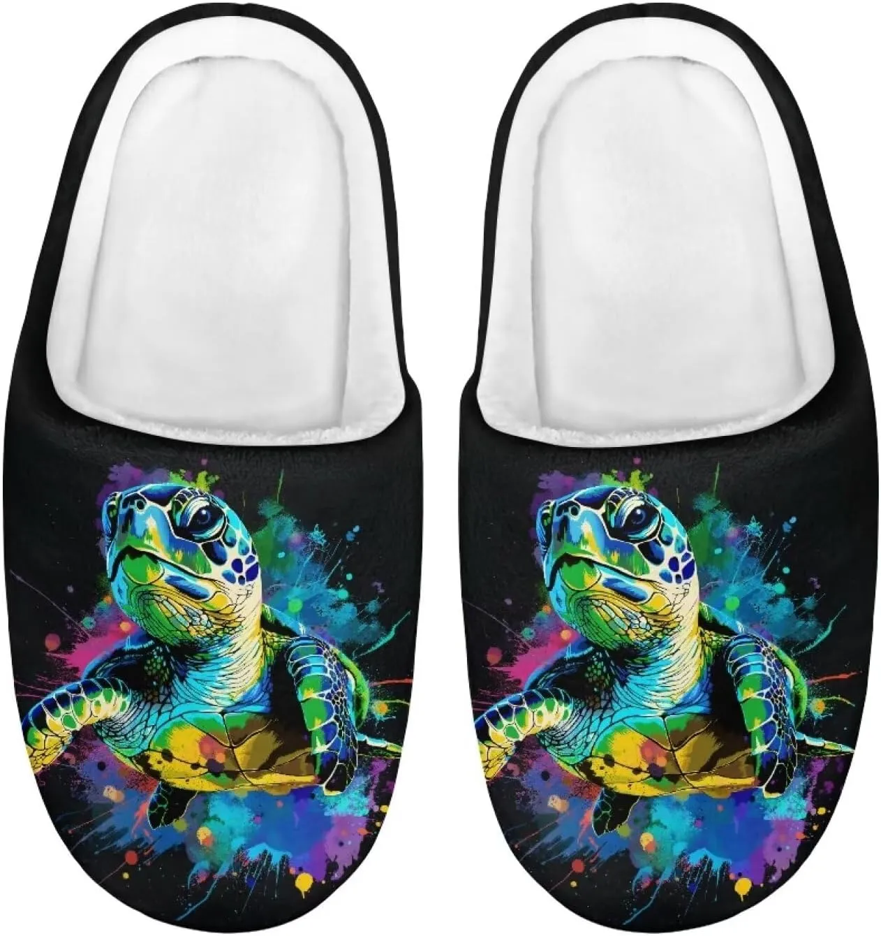 Veniyate Plush Warm Slippers for Girls Boys Kids Toddlers Winter Indoor House Home Shoes