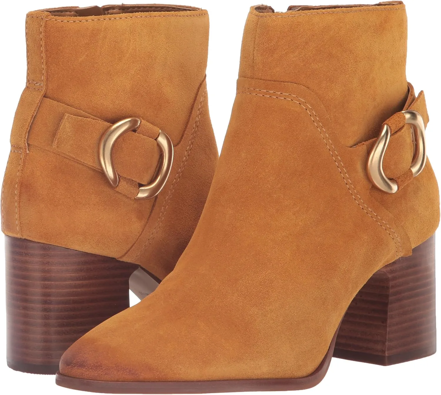 Vince Camuto Women's Evelanna Stacked Heel Bootie Ankle Boot