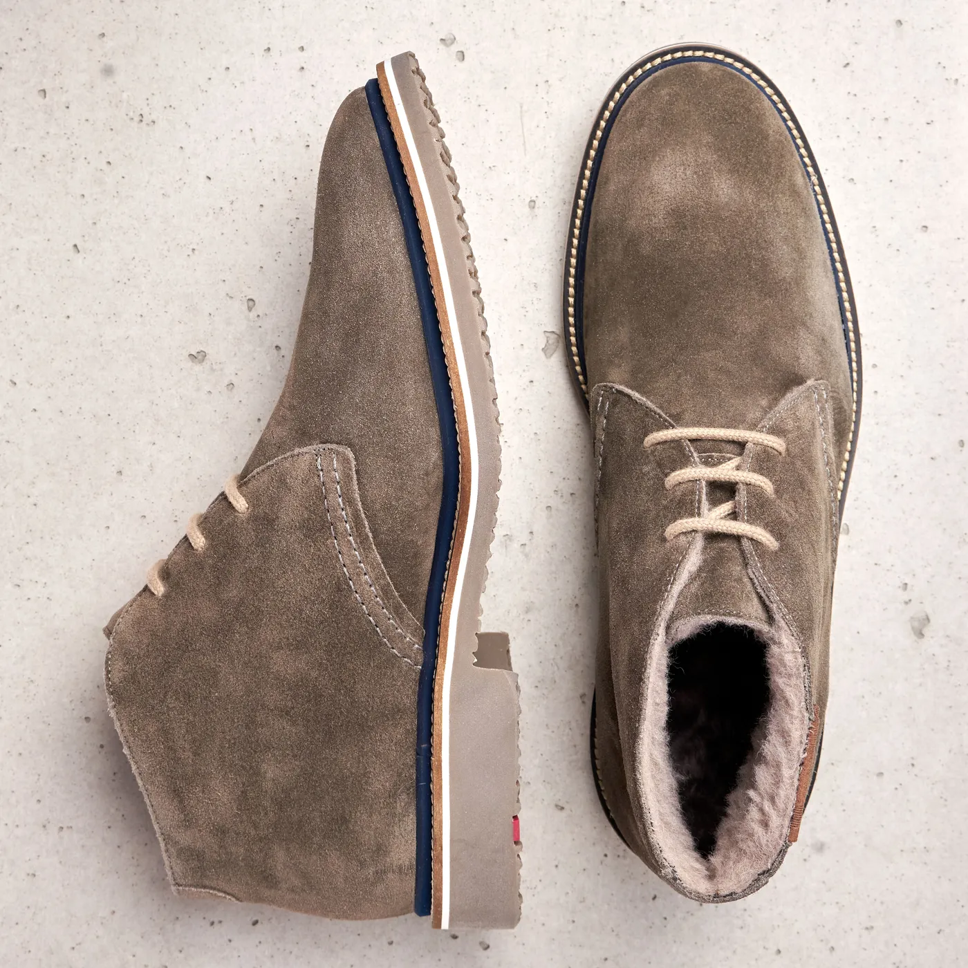 Vito Suede Lace-Up Ankle Boot / Taiga Brown