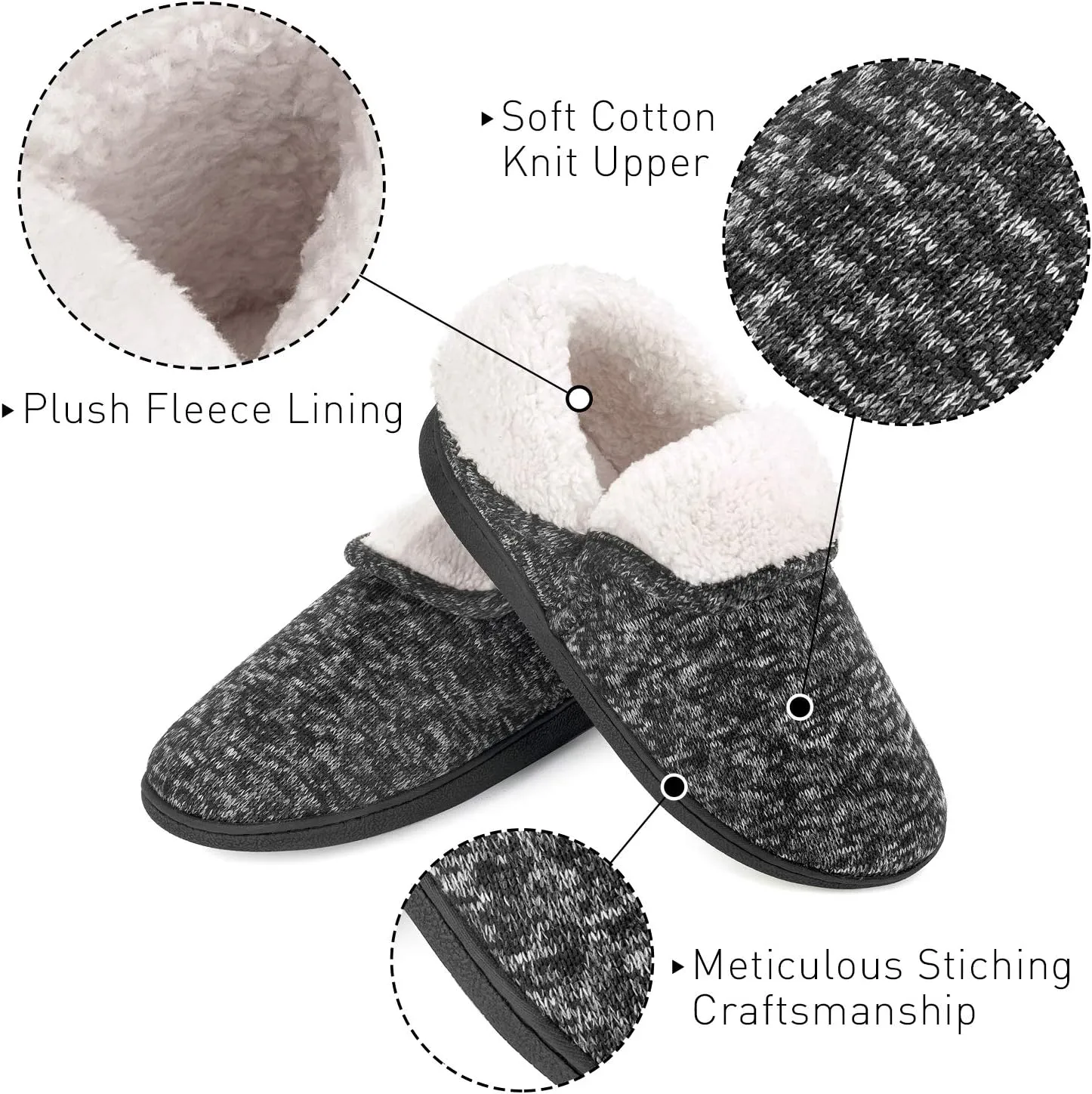 VONMAY Women's Slippers Boots Memory Foam Fuzzy Booties House Shoes Winter Warm Indoor Outdoor