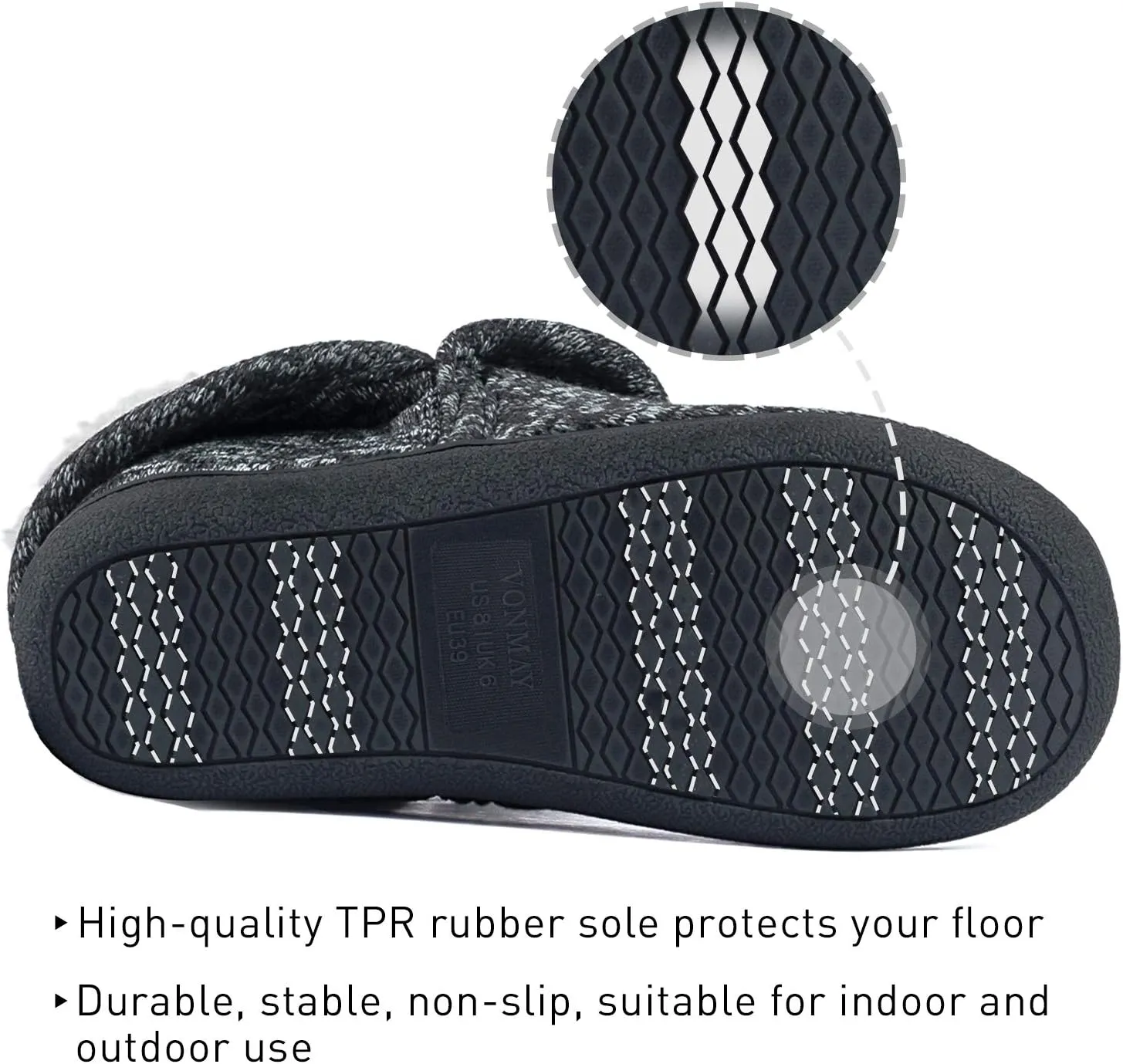 VONMAY Women's Slippers Boots Memory Foam Fuzzy Booties House Shoes Winter Warm Indoor Outdoor