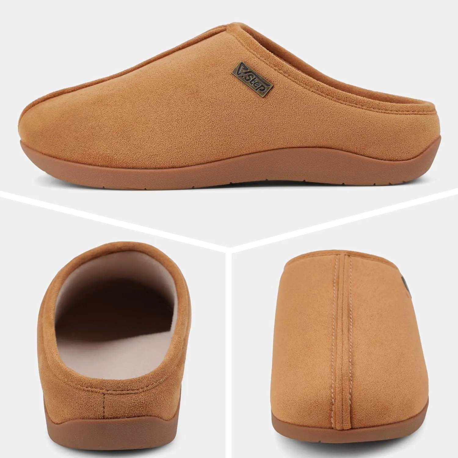 V.Step Orthopedic Slipper for Women Man with Arch Support, Orthotic Clog Slipper for Plantar Fasciitis Pain Relief Comfortable House Slipper with Indoor Outdoor Anti-Skid Rubber Sole