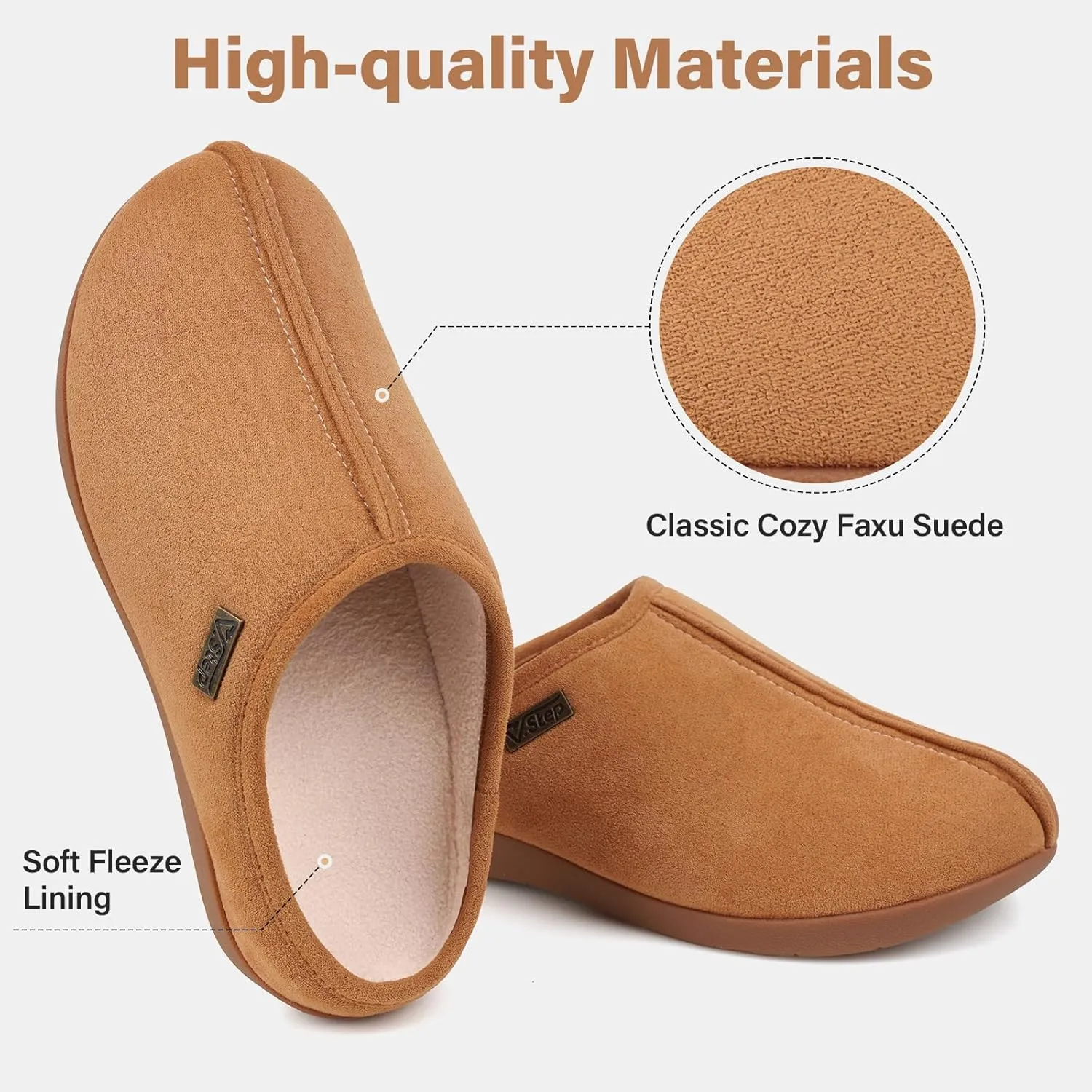 V.Step Orthopedic Slipper for Women Man with Arch Support, Orthotic Clog Slipper for Plantar Fasciitis Pain Relief Comfortable House Slipper with Indoor Outdoor Anti-Skid Rubber Sole
