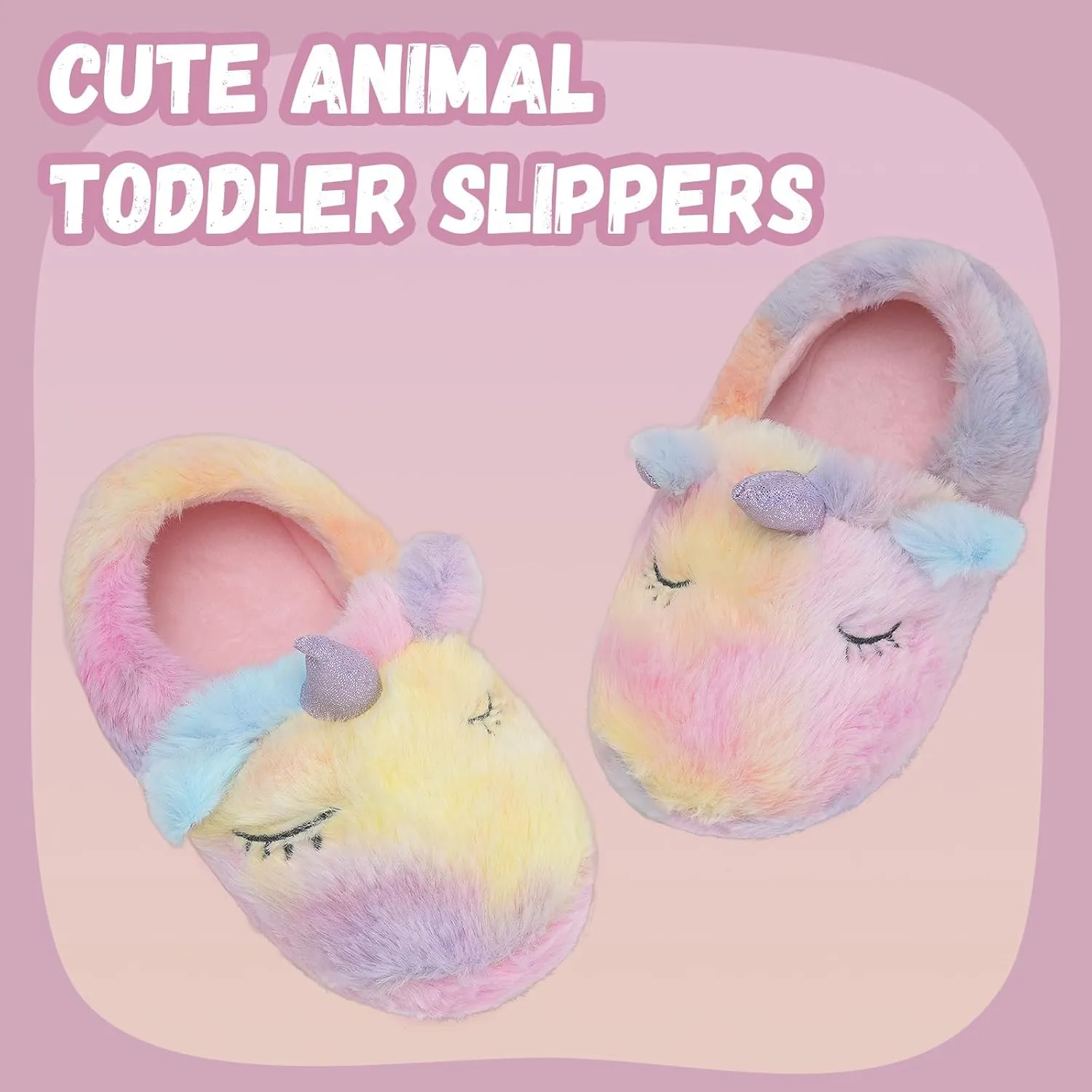 WateLves Toddler Slippers Unisex-Child Full Wrapped Bedroom Slipper Boys Girls Comfortable Winter House Shoes(Toddler/Little Kid/Big Kid)