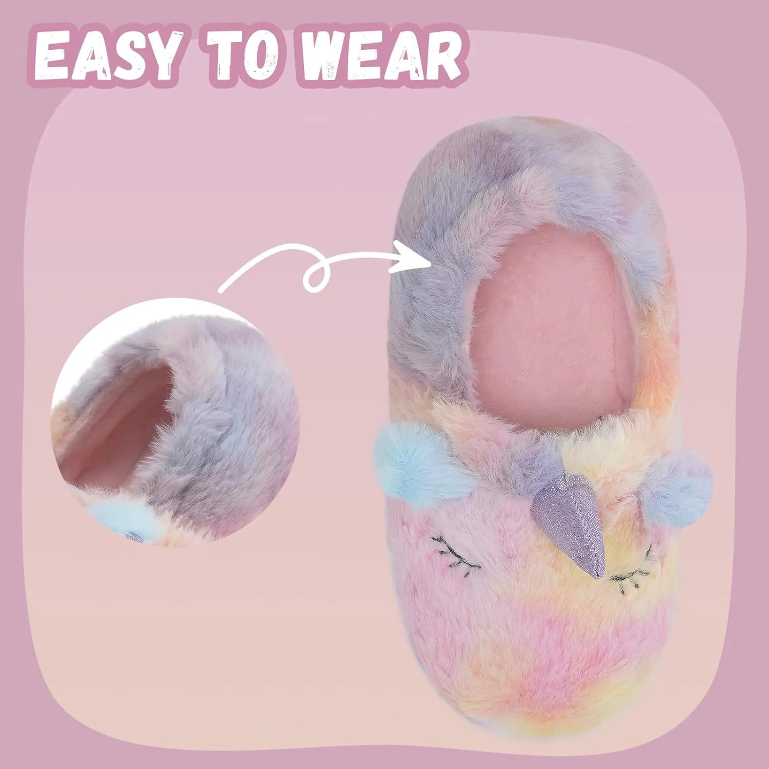 WateLves Toddler Slippers Unisex-Child Full Wrapped Bedroom Slipper Boys Girls Comfortable Winter House Shoes(Toddler/Little Kid/Big Kid)