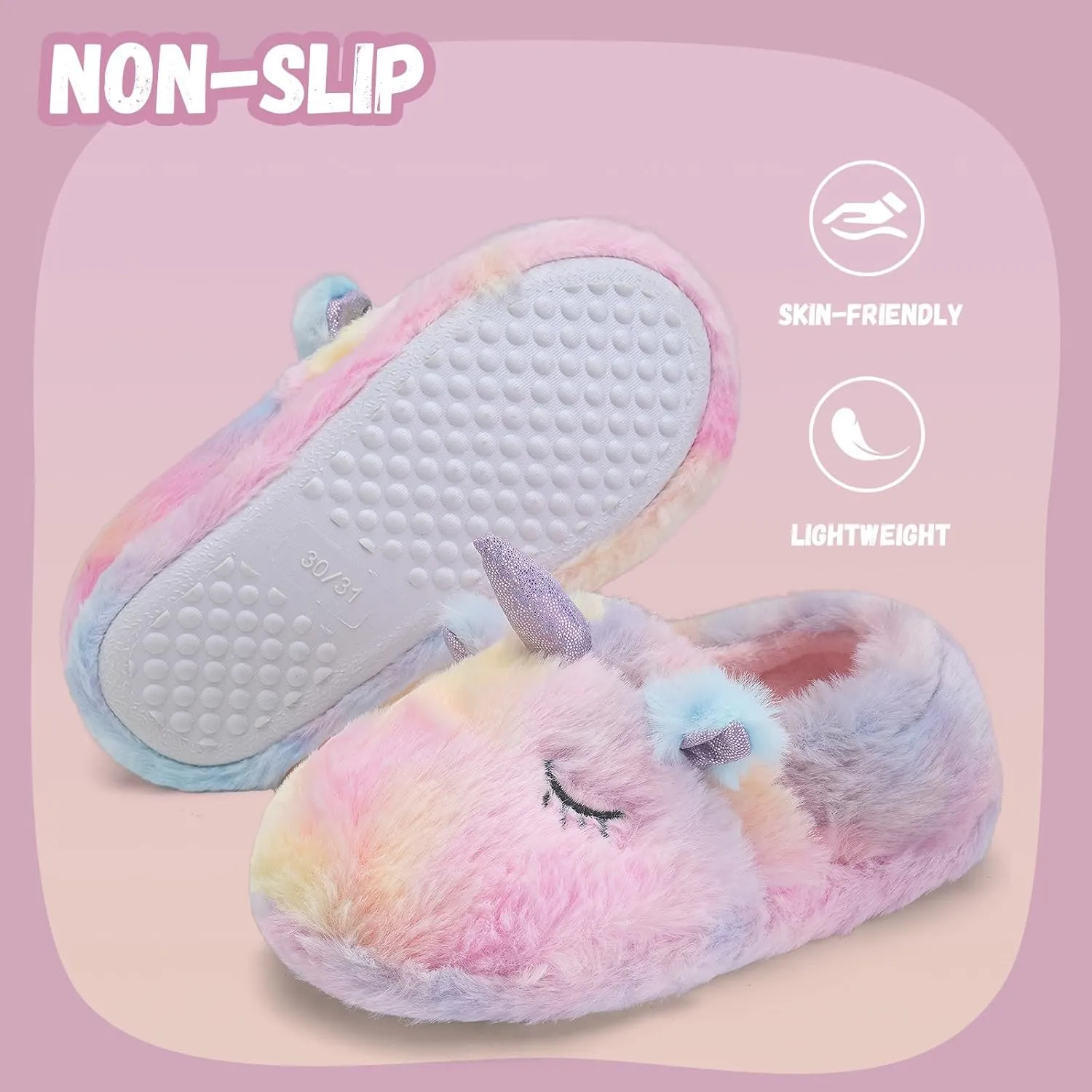 WateLves Toddler Slippers Unisex-Child Full Wrapped Bedroom Slipper Boys Girls Comfortable Winter House Shoes(Toddler/Little Kid/Big Kid)